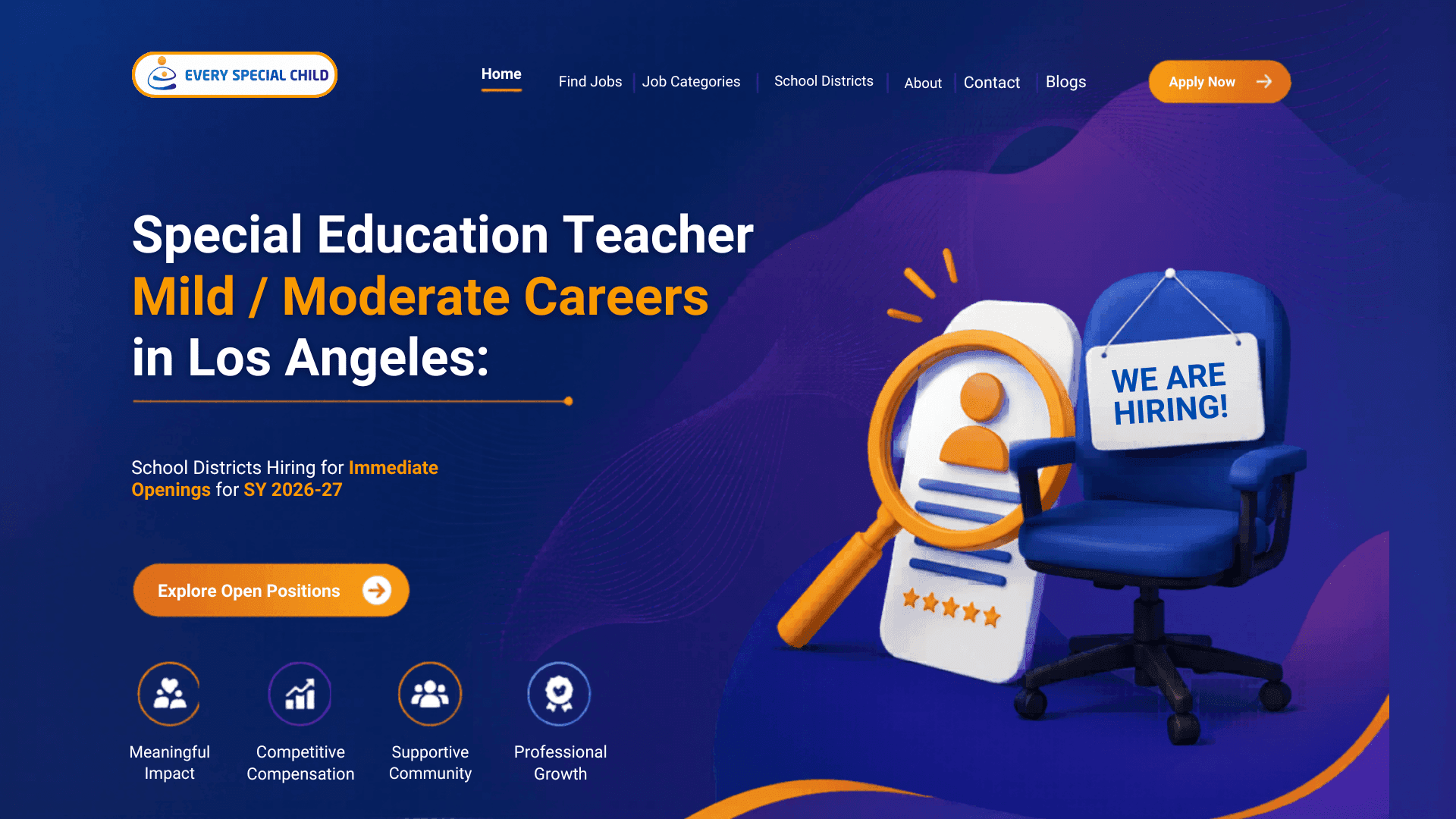 Special Education Teacher Mild / Moderate Careers in Los Angeles: School Districts Hiring for Immediate Openings for SY 2026–27