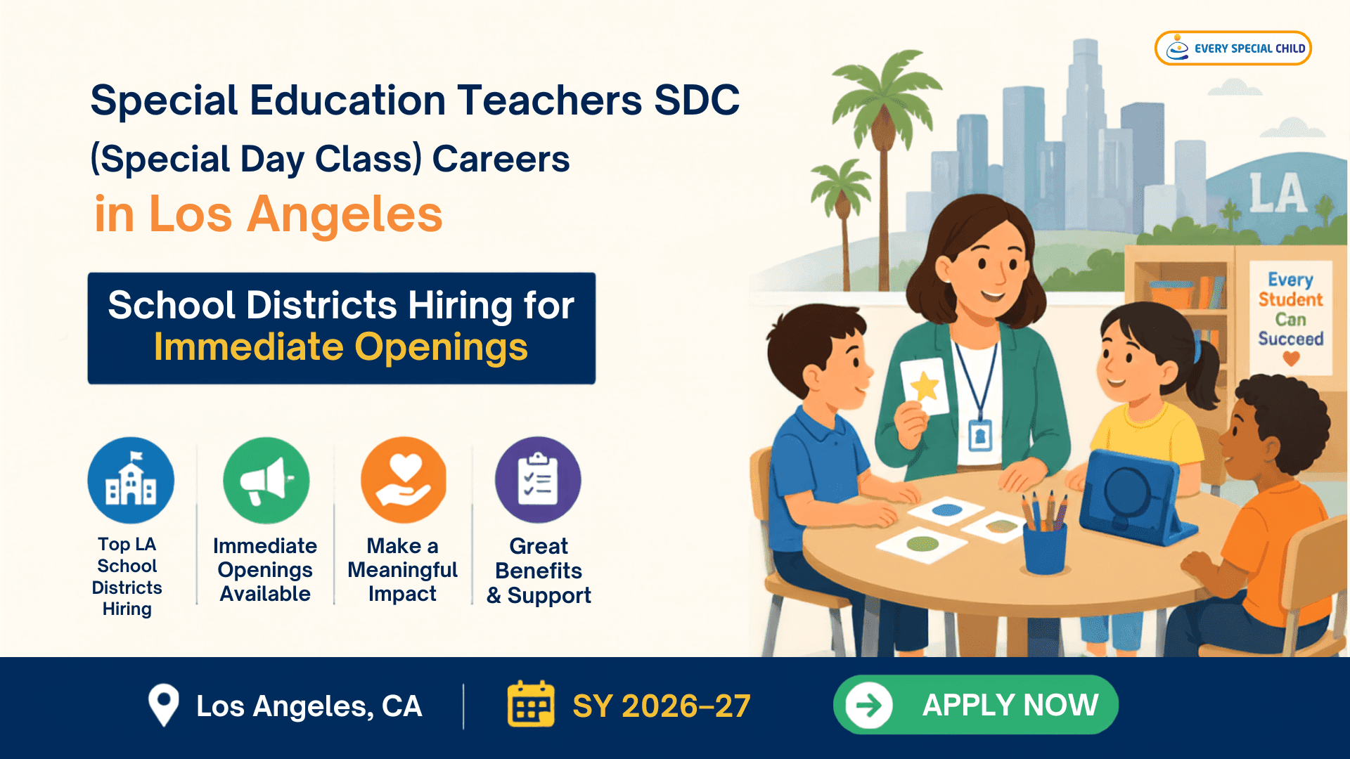 Special Education Teachers SDC Careers in Los Angeles